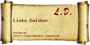 Lisko Dalibor névjegykártya